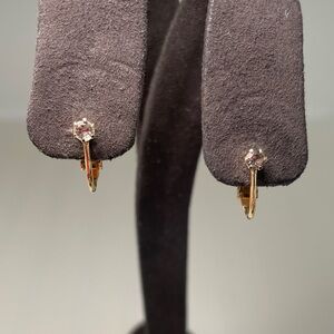 Women's Vintage Tiny Crystal Stud Earrings, Clip On